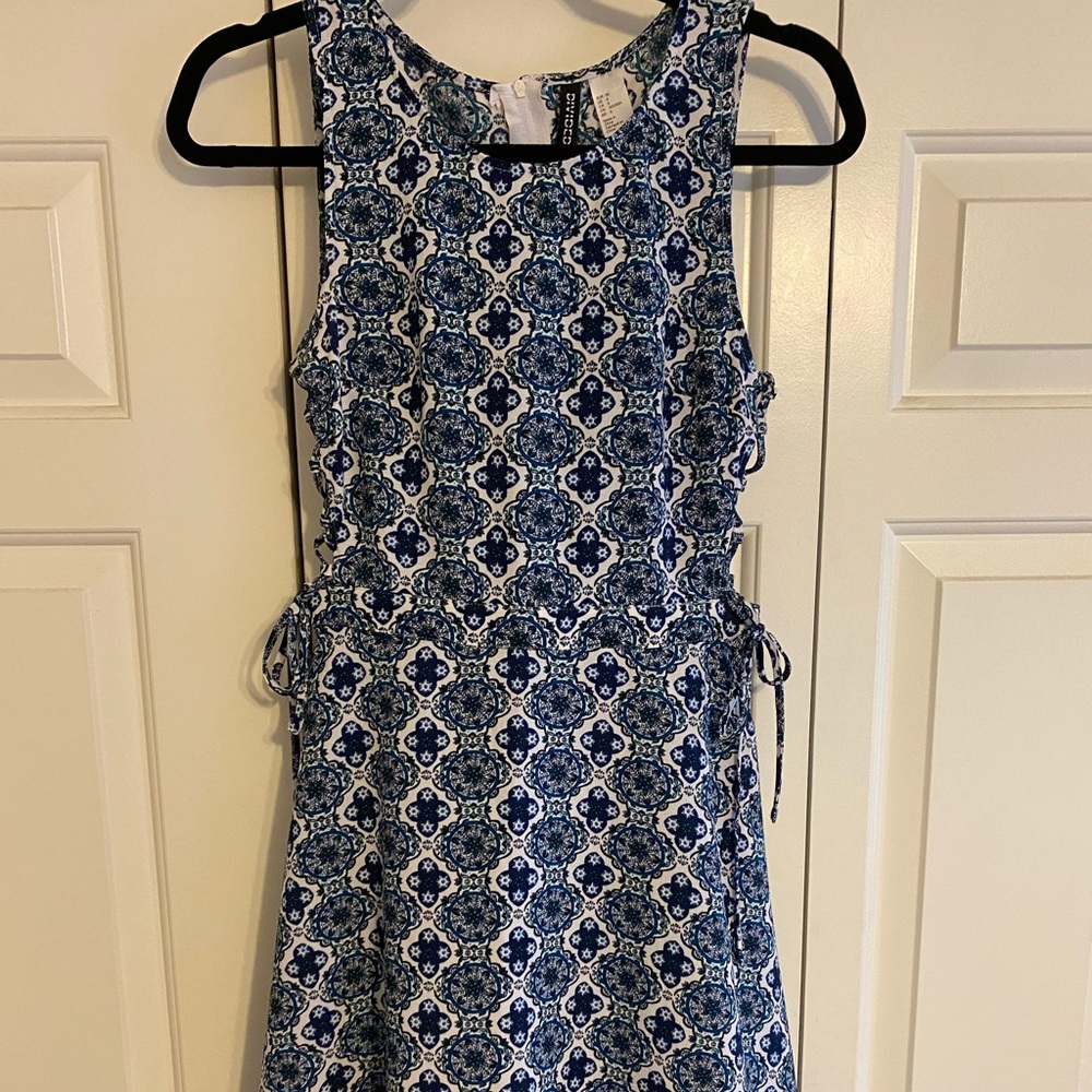 Blue Patterned Summer Dress